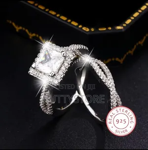 High Quality 925 Sterling Wedding Rings Set