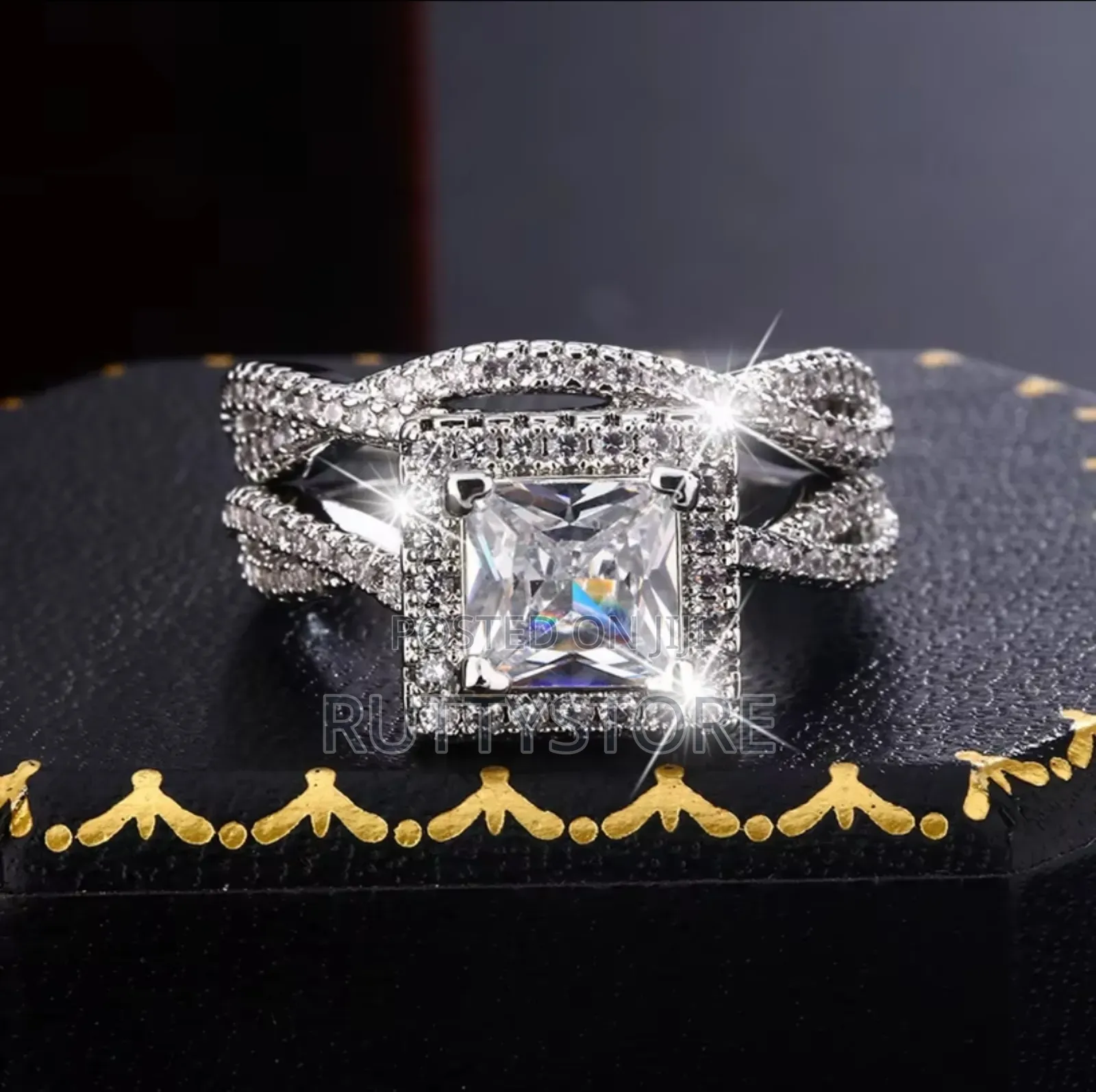 High Quality 925 Sterling Wedding Rings Set