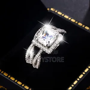 High Quality 925 Sterling Wedding Rings Set