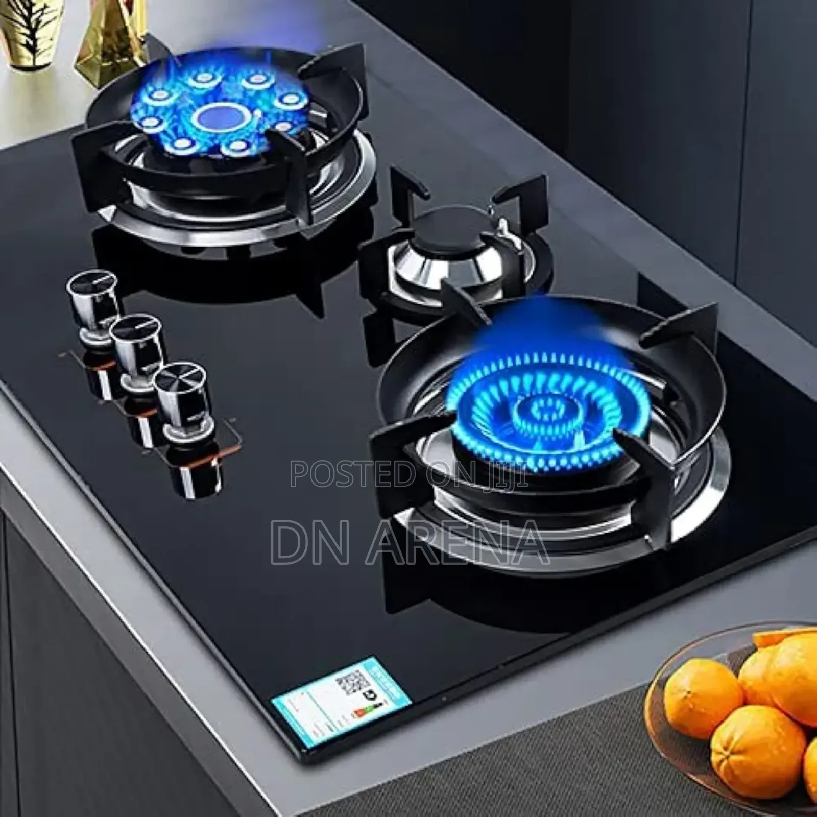3 Burner Gas Countertop Gas Cooktop, Tempered Glass Hob