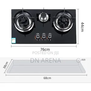 3 Burner Gas Countertop Gas Cooktop, Tempered Glass Hob
