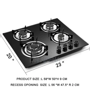 LPG Gas Stove Cooktop With 4 Burners Built-in Gas Hob