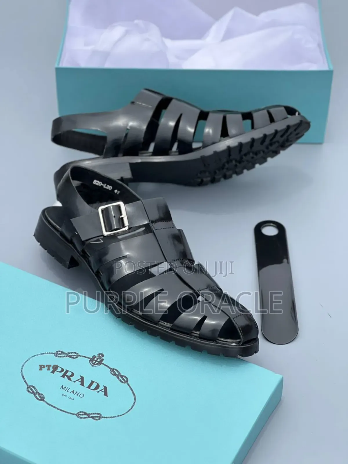 Prada Men's Classic Leather Sandals