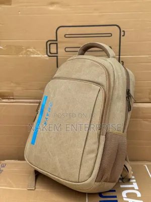 Omaya Khaki Backpack With Strong Texture for All Occasions