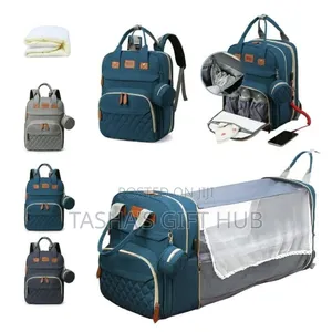 Photo - 3 in 1 Baby Diaper Bag With Mosquito Net and Usb