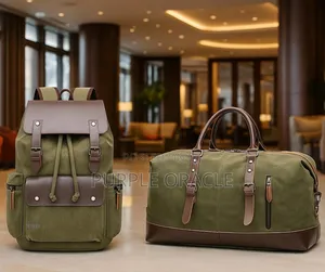 Photo - Canvas and Leather Backpack and Duffle Bag