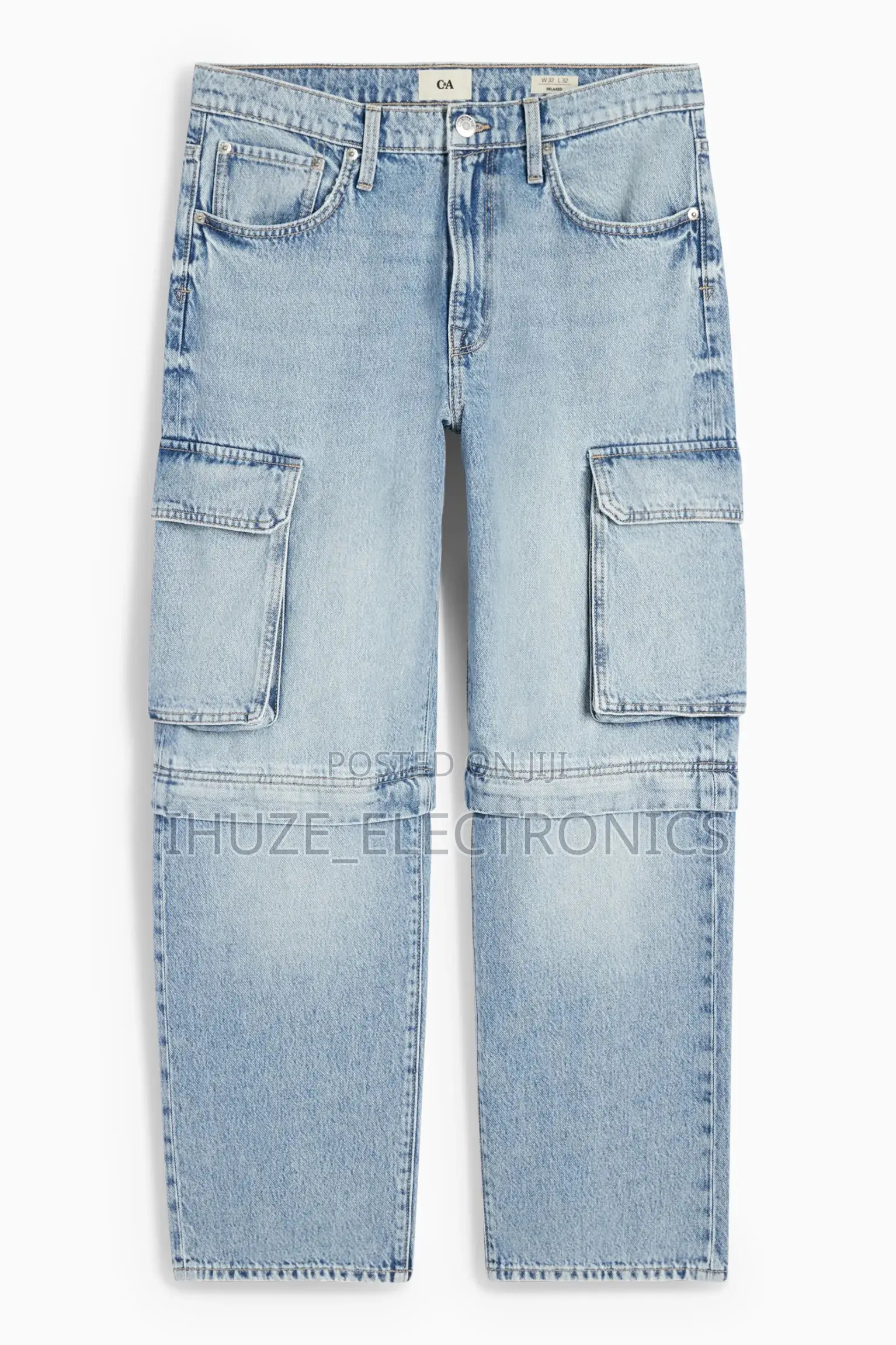 Denim Cargo Jeans From Us (Waist 30/Length 32)