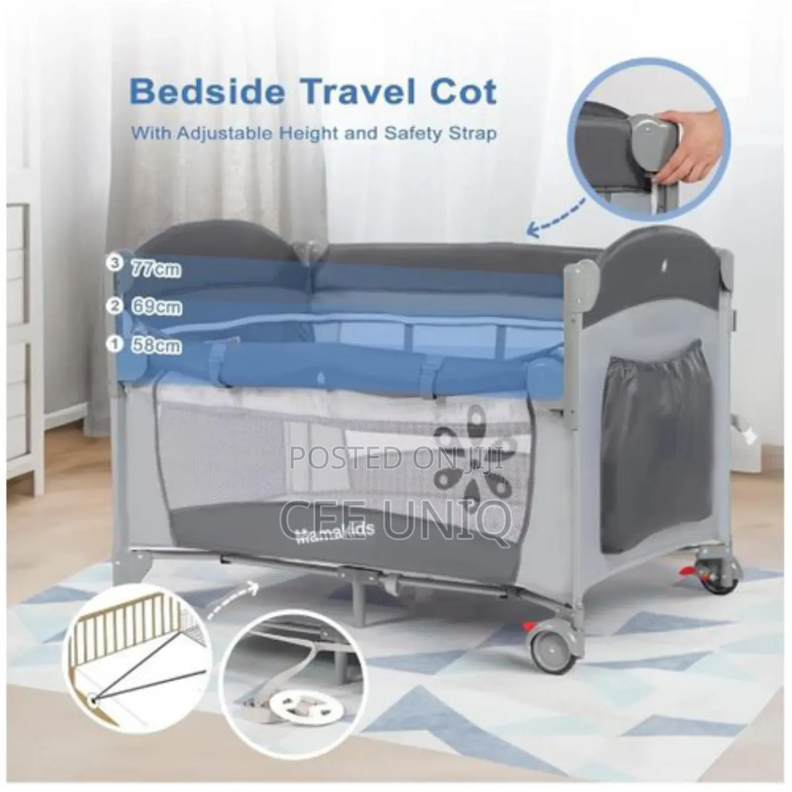 Mamakids 5-in-1 Baby Bedside Crib