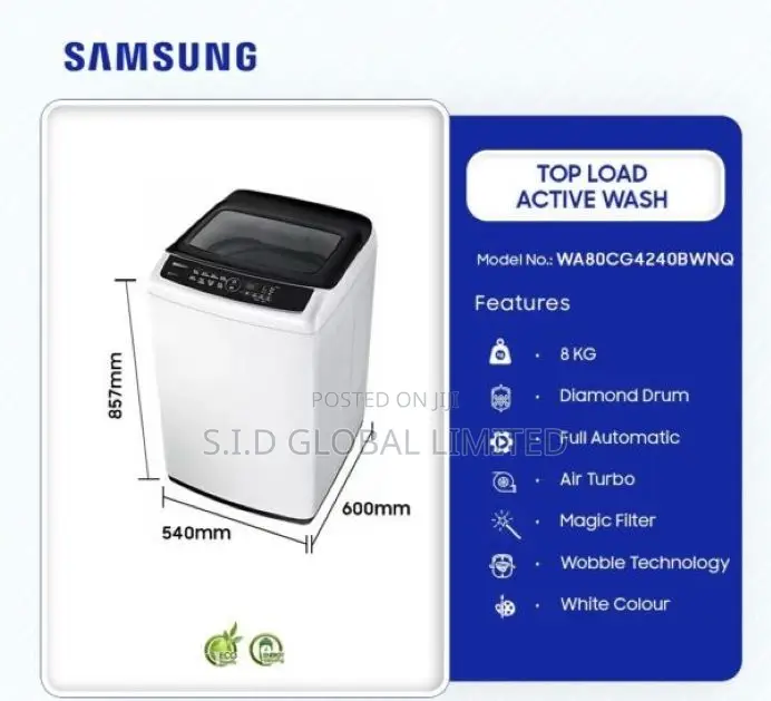 Magically Lint-Free 8kg Top Load Washing Machine