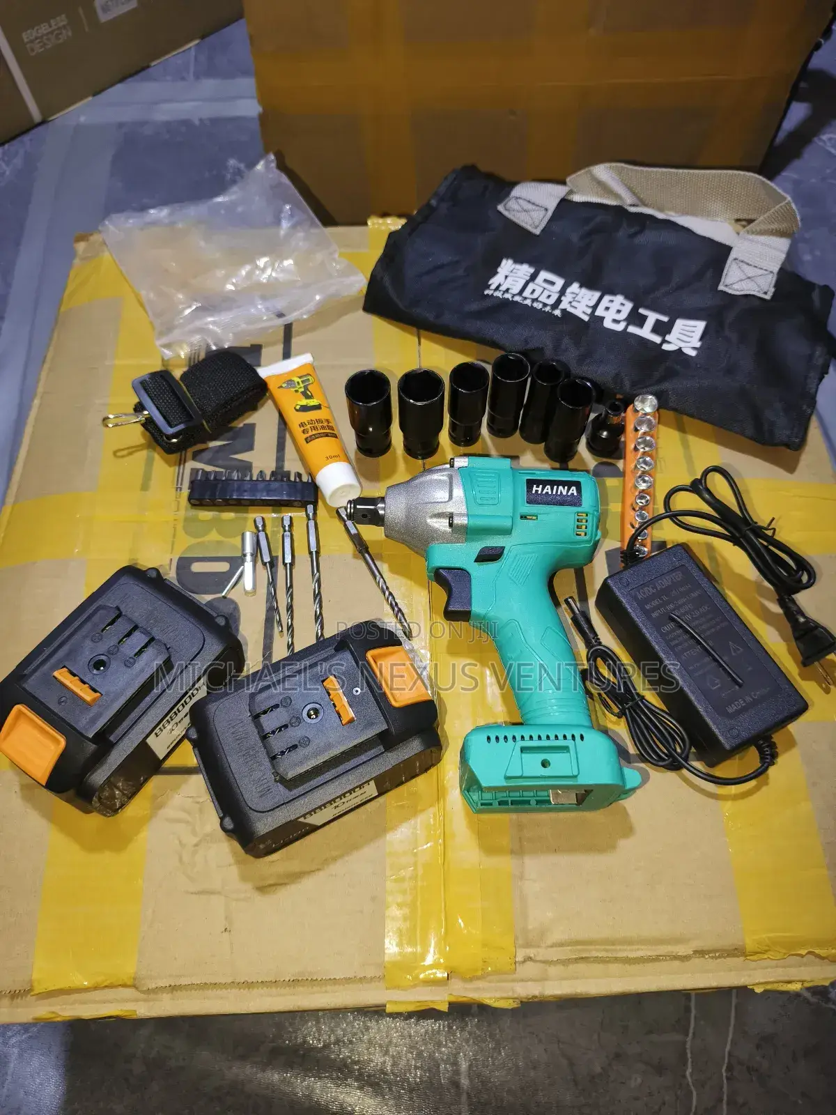 ‎2 Batteries Impact Brushless Drill Machine With Accessories
