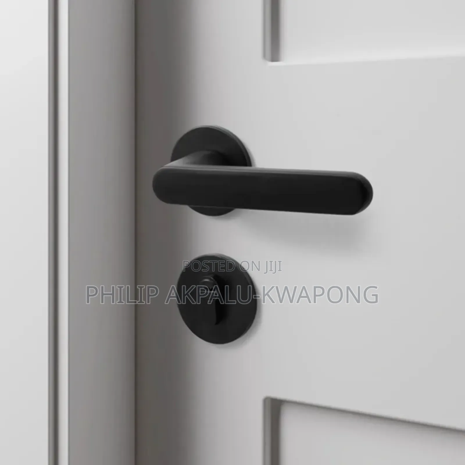 Modern Matte Black Door Lock