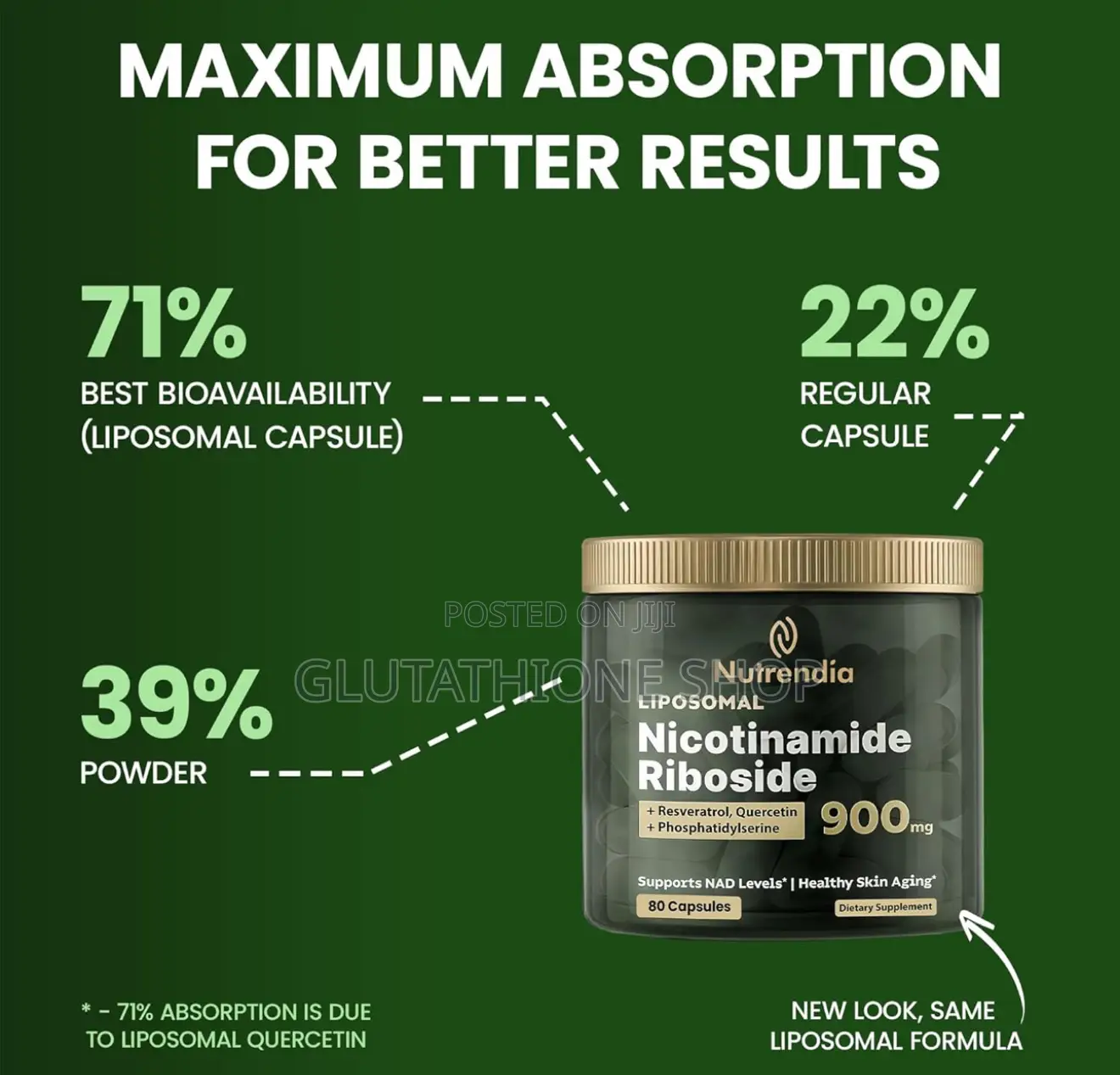 Nad+ Liposomal Nicotinamide Riboside Resveratrol Quercetin