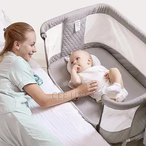 Baby Bed Side Crib With Storage Basket