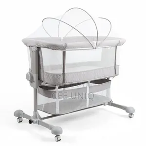 Baby Bed Side Crib With Storage Basket
