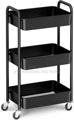 3-Tier Rolling Metal Storage Organizer