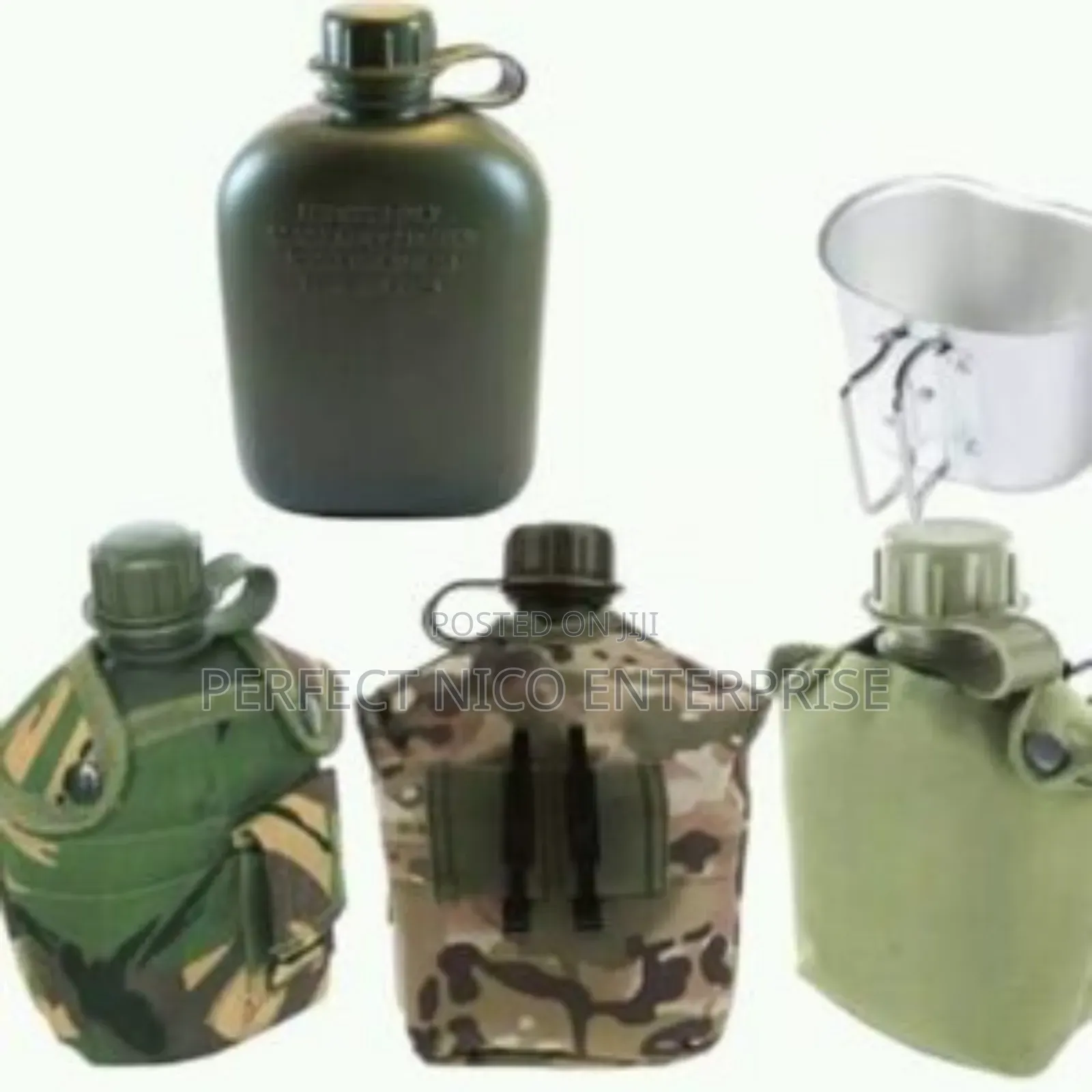 Military Tactical Water Canteen With Pouch