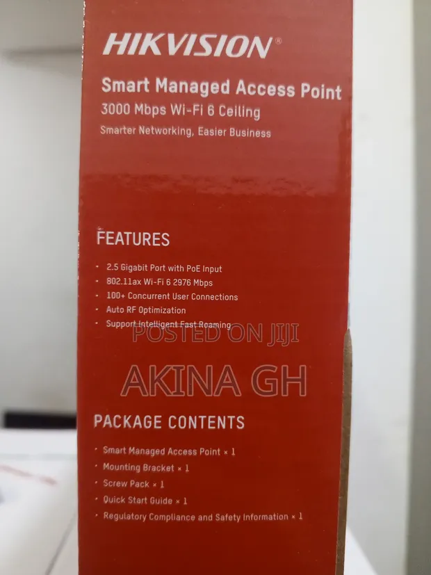Hikvision Smart Managed Wifi 6 Ceiling Access Point 3000mbps 3