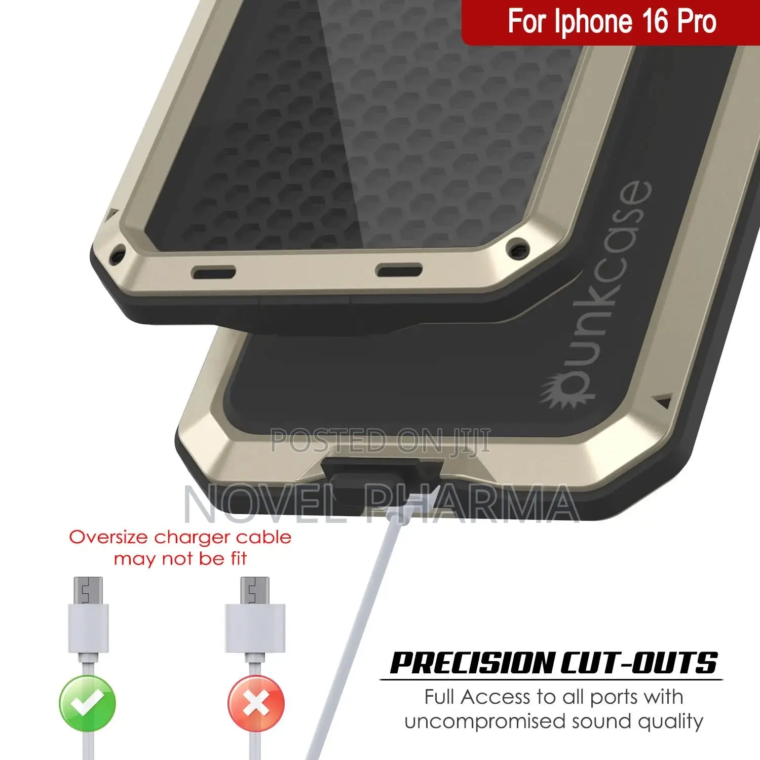 Heavy Duty Armour Case for iPhone 16pro Max (Black)