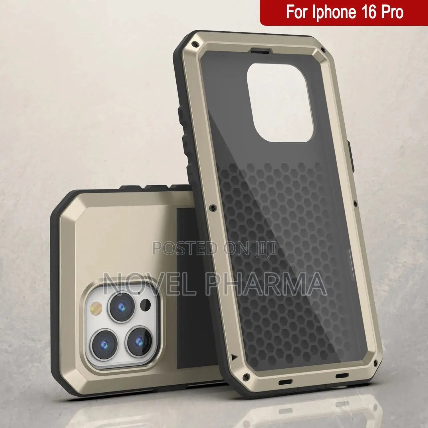 Heavy Duty Armour Case for iPhone 16pro Max (Black)