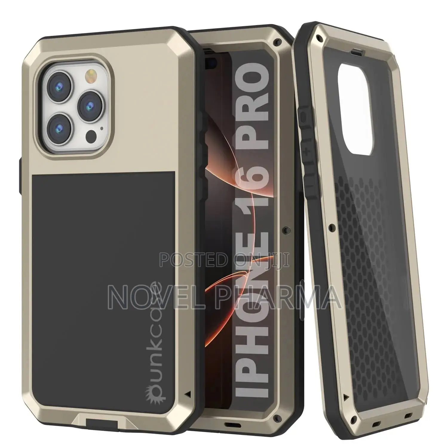 Heavy Duty Armour Case for iPhone 16pro Max (Black)