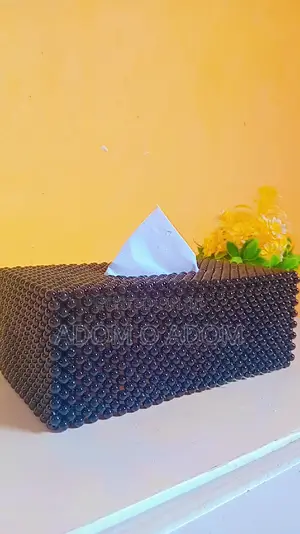 Handmade Beaded Tissue Box Cover