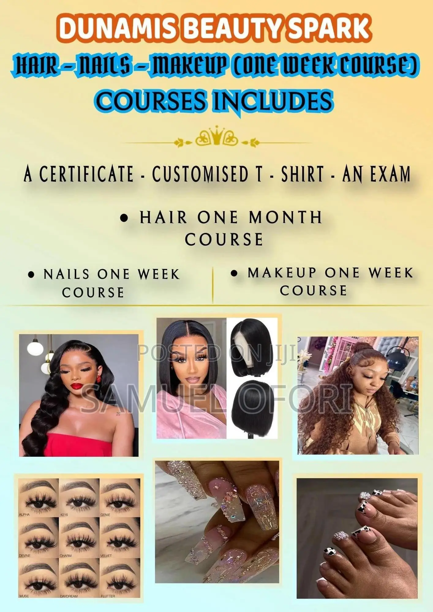 1 Week Master Class Intensive Training In Makeup, Nails Hair