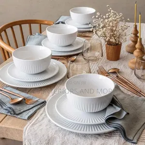 Photo - Over Back 12-Piece Porcelain Dinnerware Set