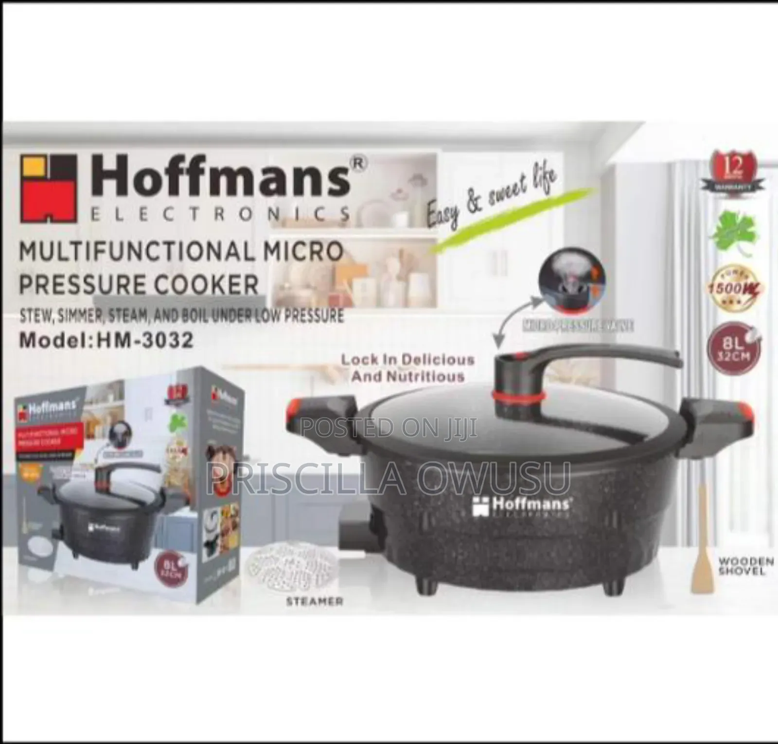 Hoffman 8l Electric Pressure Cooking Pot