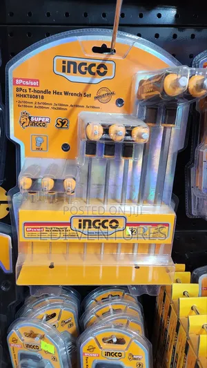 Ingco 8 PCS T Handle Hex Wench Set. Comfortable Grip