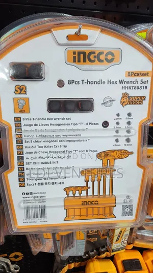 Ingco 8 PCS T Handle Hex Wench Set. Comfortable Grip
