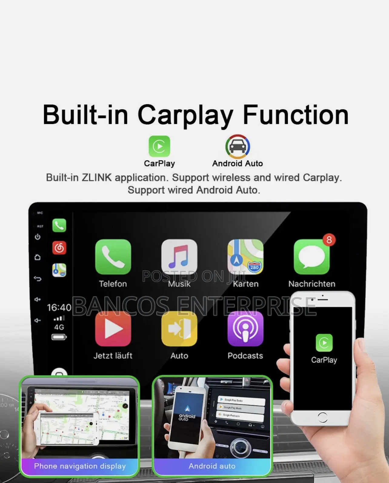 Toyota Vitz 2014-2019 Android/Carplay Stareo