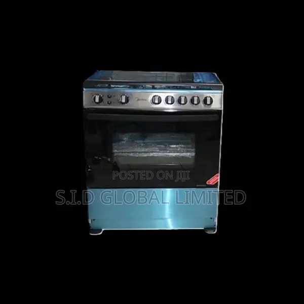 Midea 5 Burner Gas Cooker With Oven 30amg5g027-Silver