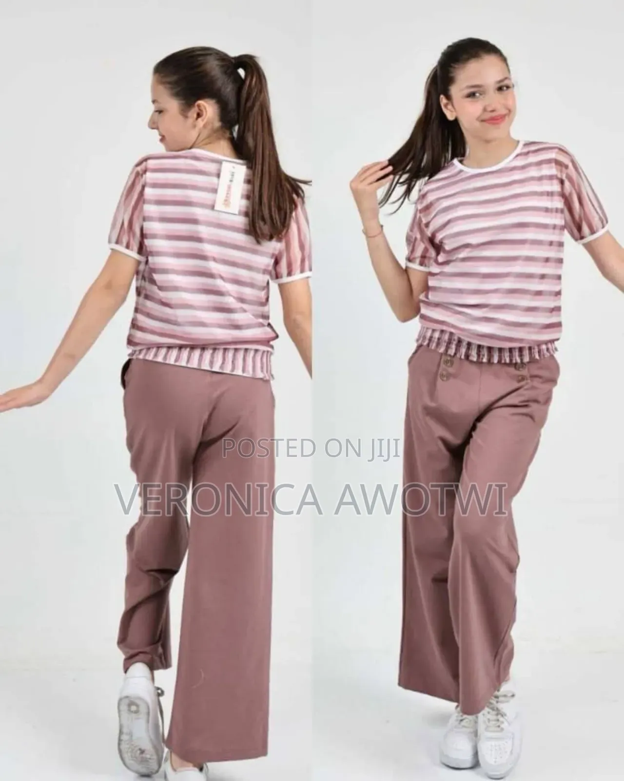 Brown 2 Piece Causal Wear