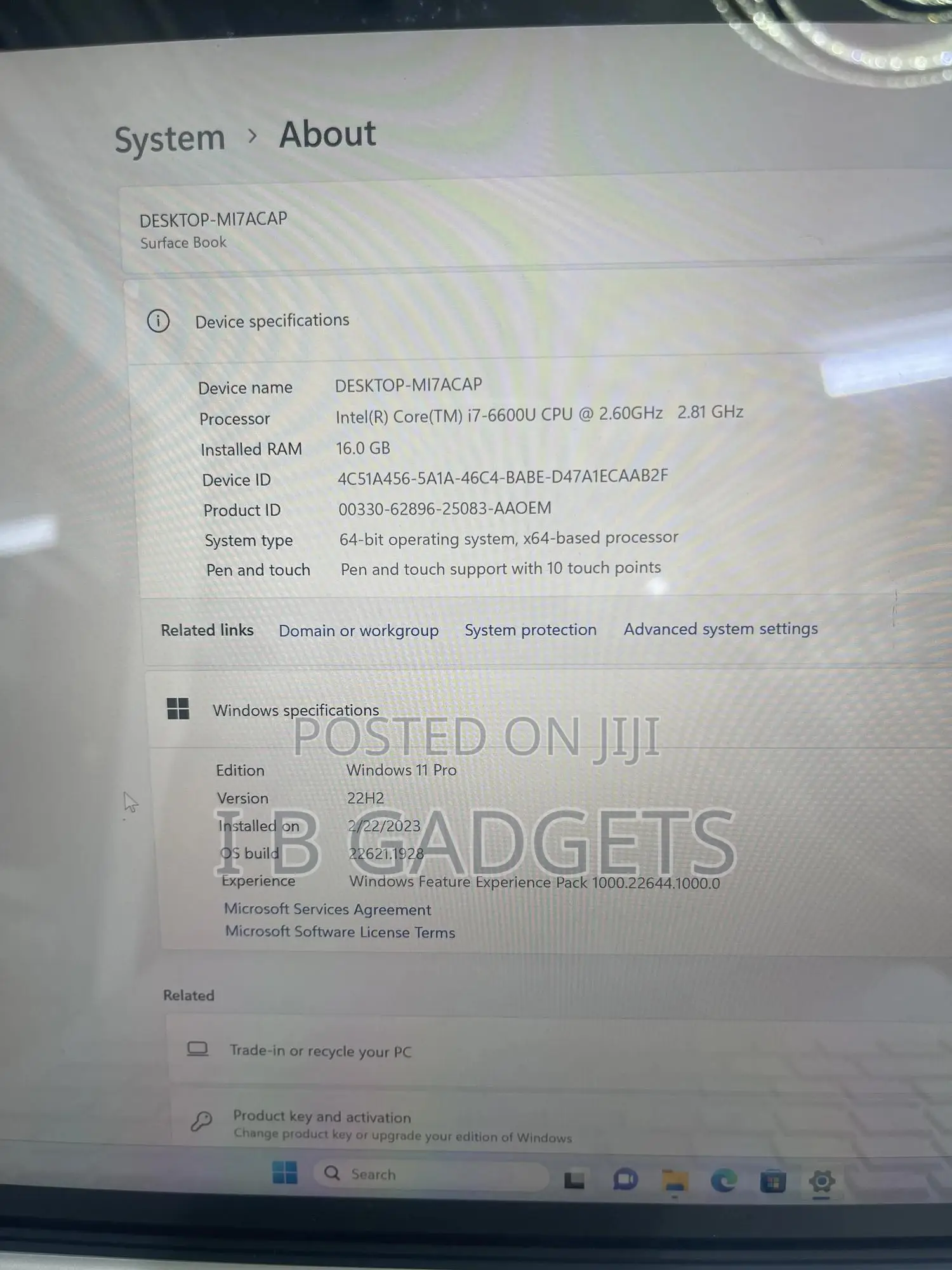 Laptop Microsoft Surface Book 3 16GB Intel Core i7 SSD 512GB