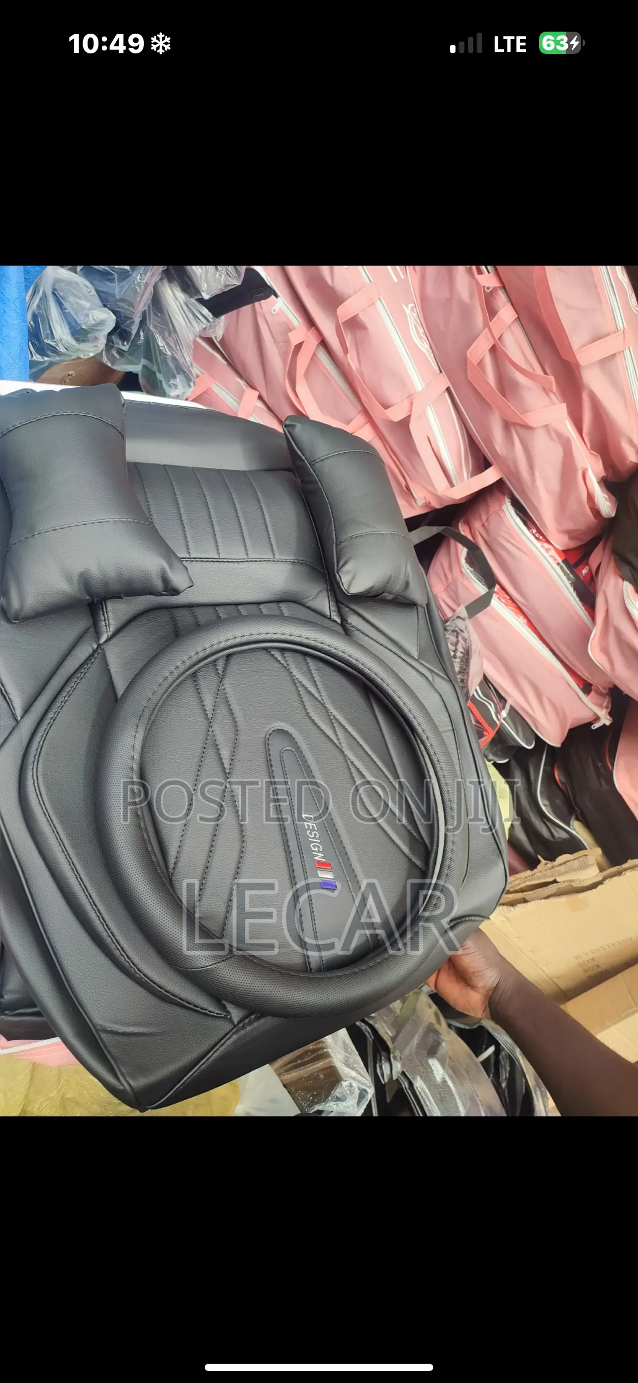 Seat Cover  ( All Black )