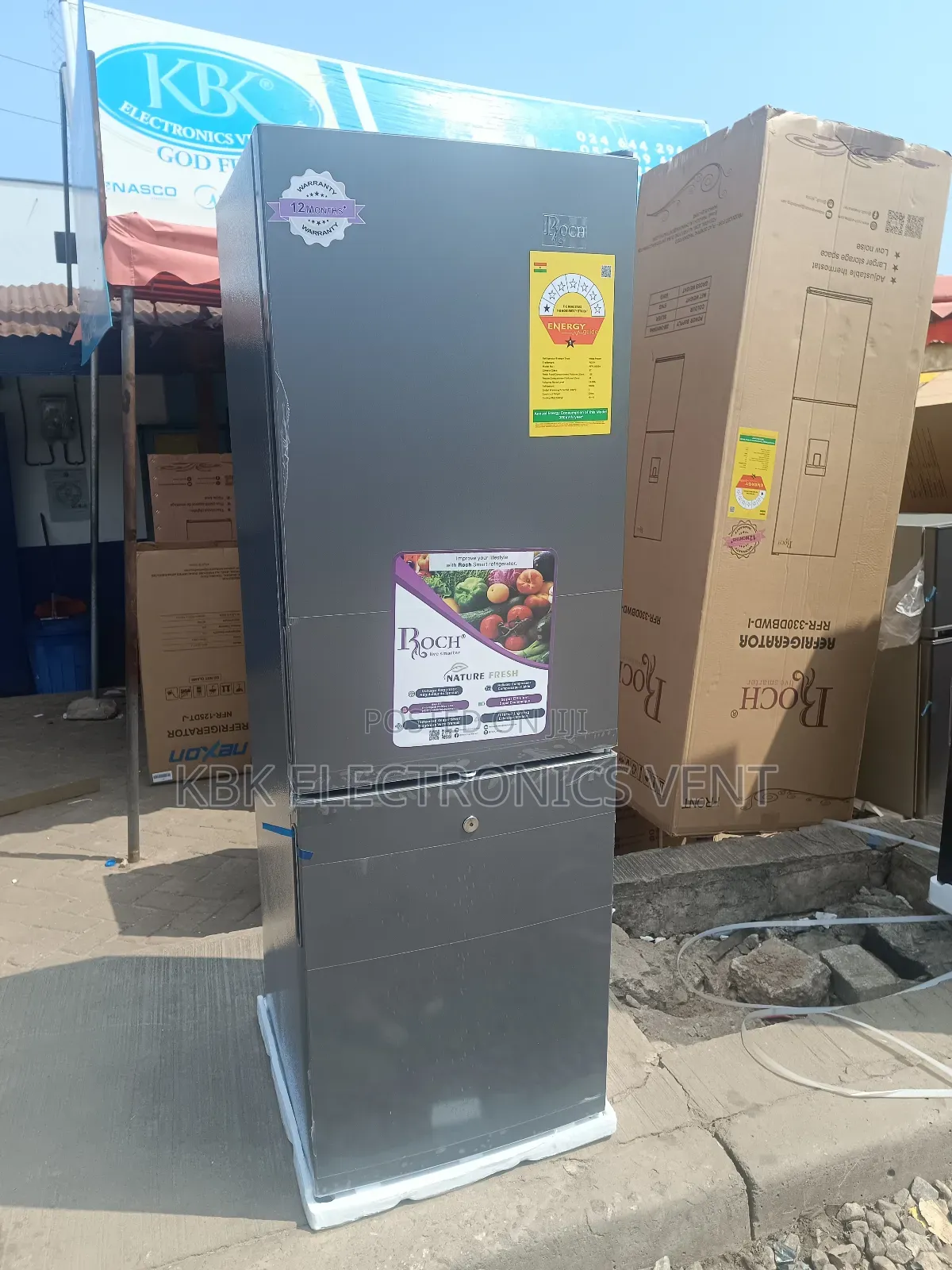 Roch 157ltr Double Door Refrigerators Bottom Freezer