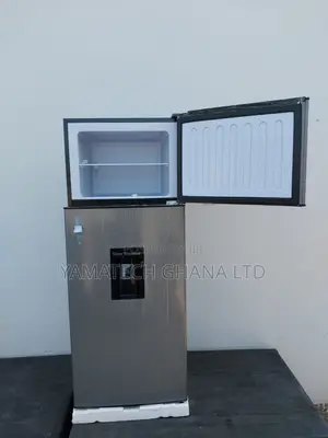 Nasco 210l Fridge With Dispenser Top Freezer -dark Silver
