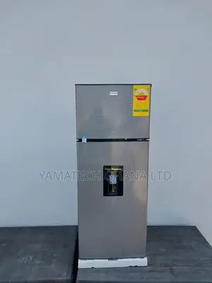 Nasco 210l Fridge With Dispenser Top Freezer -dark Silver