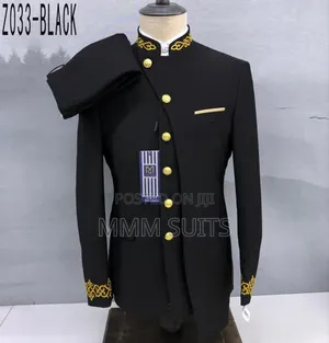 Photo - 2-piece Turkey Style Political Men Suit In Black