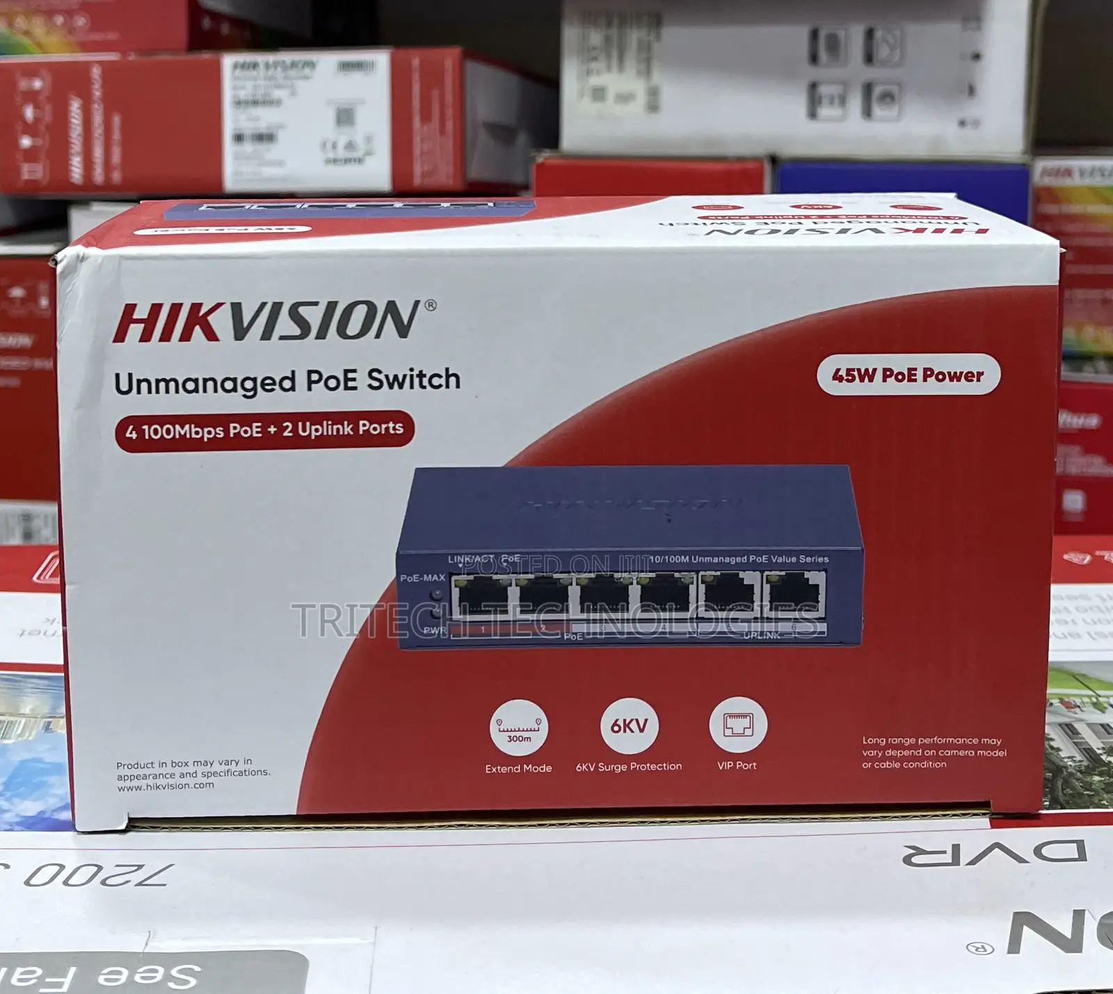 Hikvision 4port Unmanaged Poe With 2 Uplink Ds-3e0106p-E/M