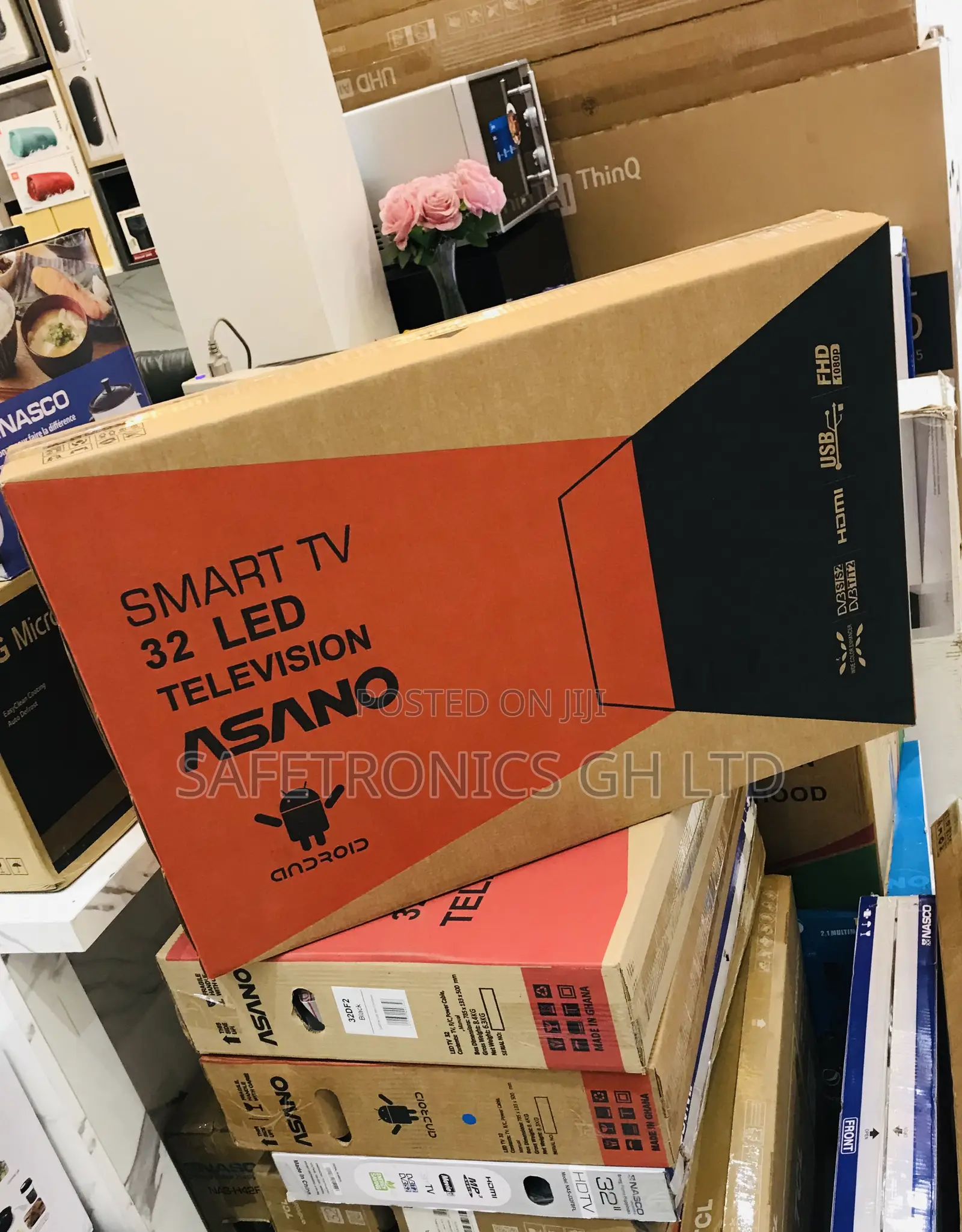 Fabulous Black Asano 32 Inch Android Led Smart Tv
