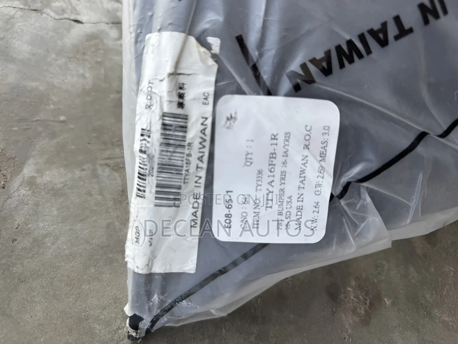 Toyota Yaris Ia 2016 Front Bumper