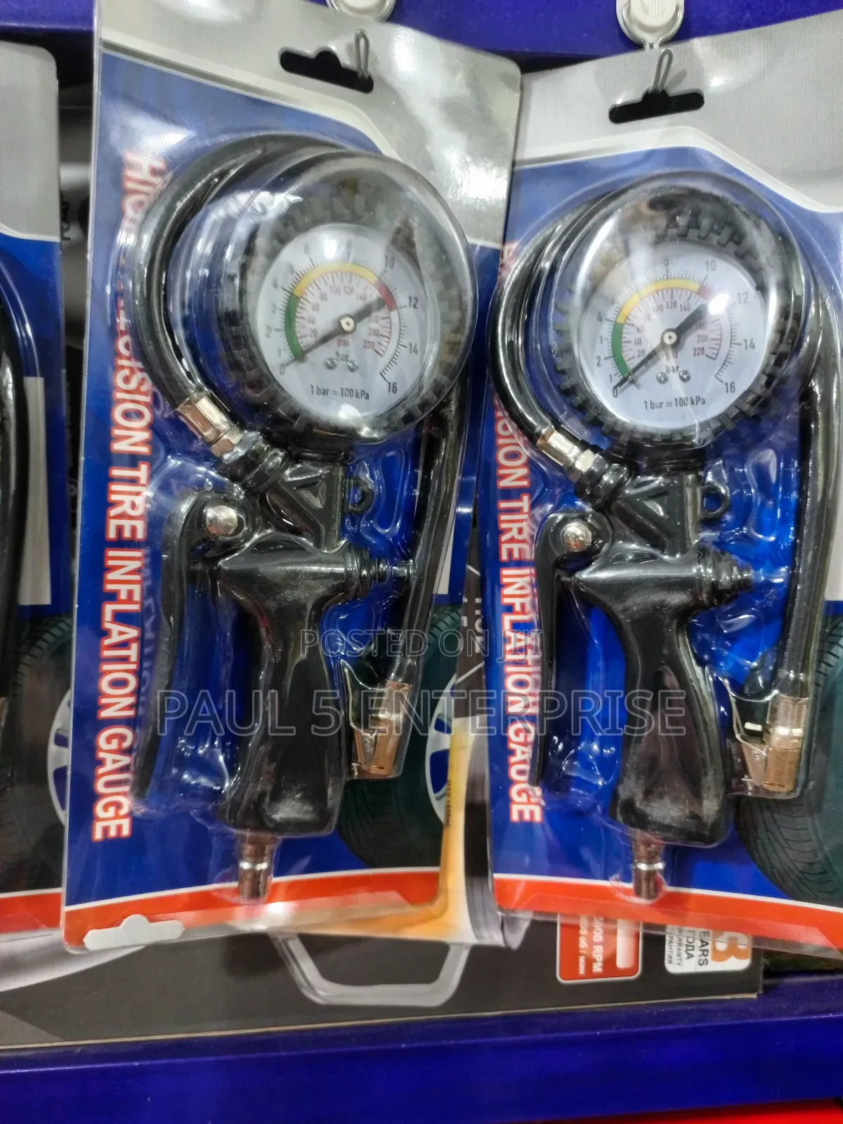 Tire Inflation Gauge or Pressure Gauge
