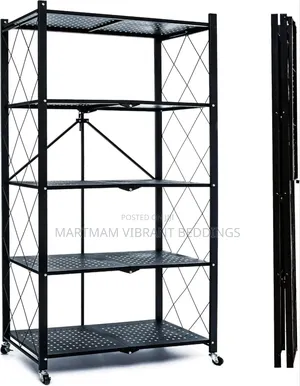 Foldable Storage Rack With Wheels