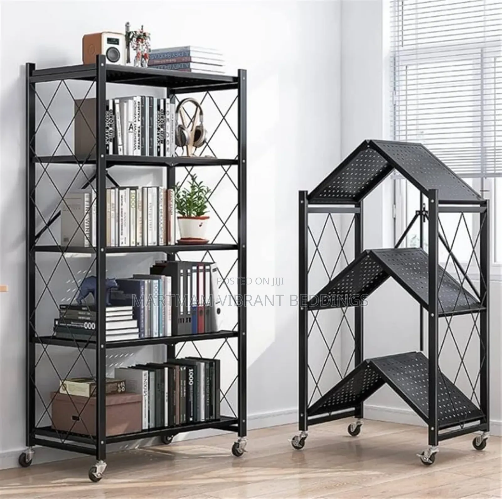 Foldable Storage Rack With Wheels
