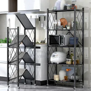 Foldable Storage Rack With Wheels