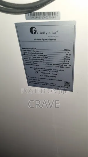 280w Solar Mono Panel