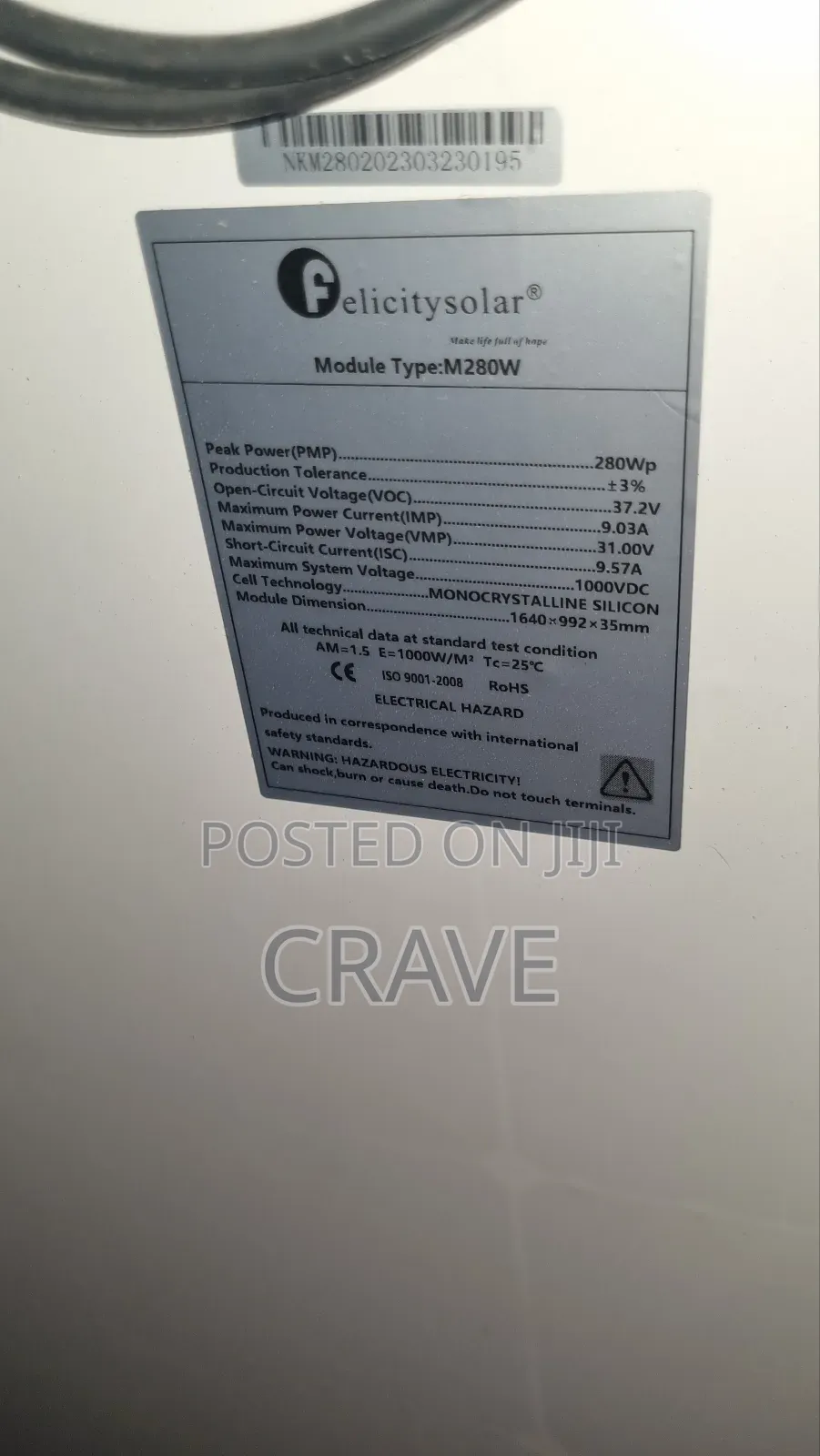 280w Solar Mono Panel