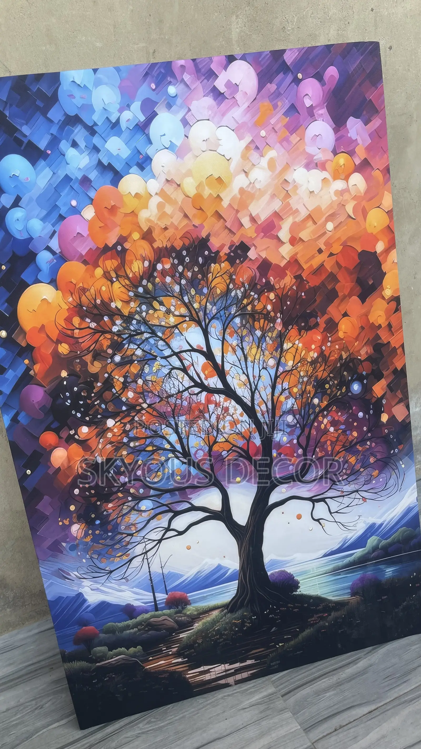 Canvas Acry Tree Wall Art