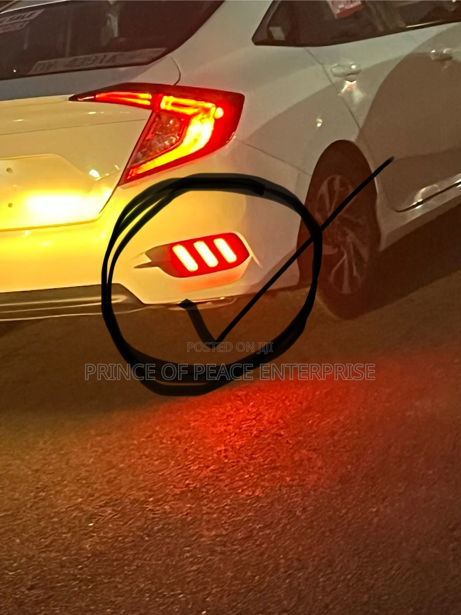 Honda Civic 2016 2017 18 2019 2020 2021 Back Reflector Light